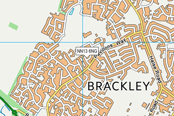 NN13 6NG map - OS VectorMap District (Ordnance Survey)