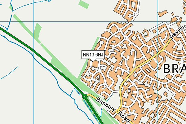 NN13 6NJ map - OS VectorMap District (Ordnance Survey)