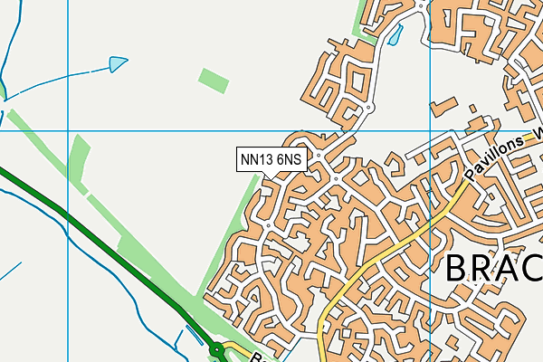 NN13 6NS map - OS VectorMap District (Ordnance Survey)
