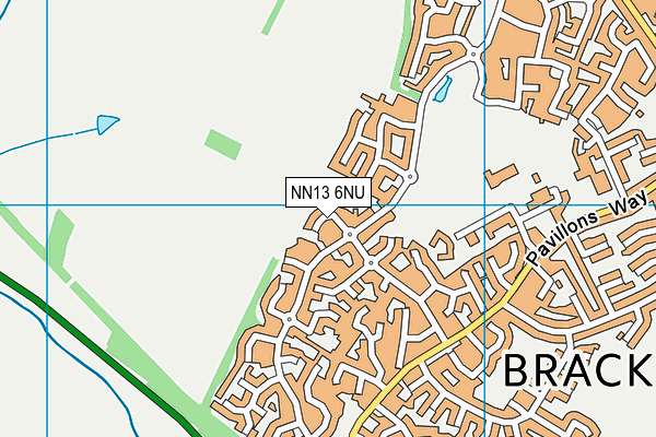 NN13 6NU map - OS VectorMap District (Ordnance Survey)