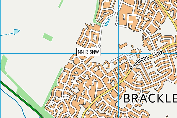 NN13 6NW map - OS VectorMap District (Ordnance Survey)