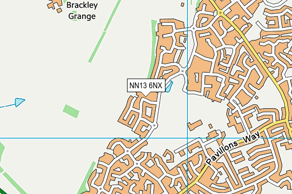 NN13 6NX map - OS VectorMap District (Ordnance Survey)
