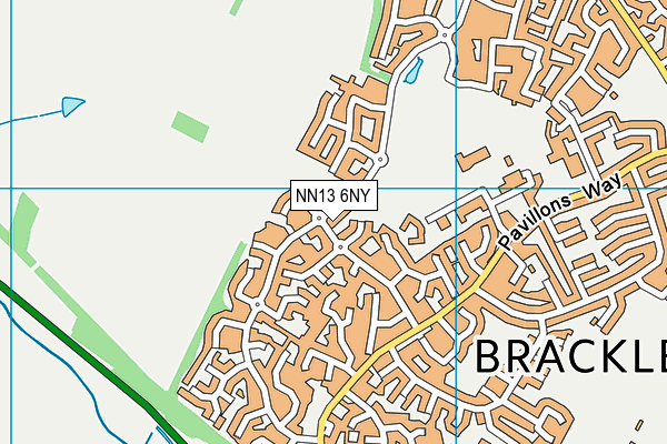 NN13 6NY map - OS VectorMap District (Ordnance Survey)
