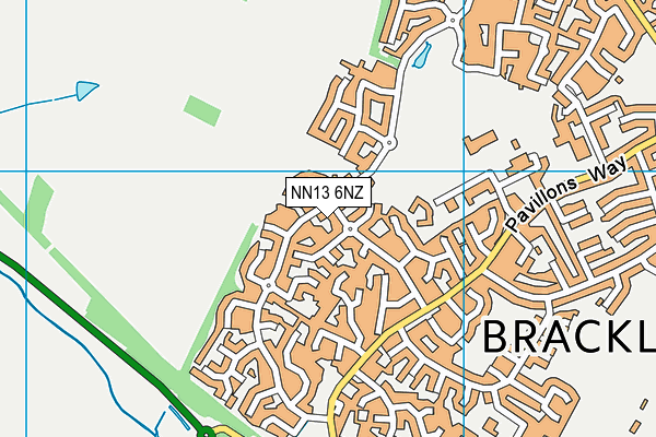 NN13 6NZ map - OS VectorMap District (Ordnance Survey)