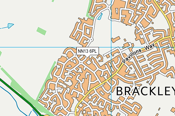 NN13 6PL map - OS VectorMap District (Ordnance Survey)