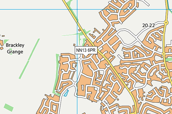 NN13 6PR map - OS VectorMap District (Ordnance Survey)