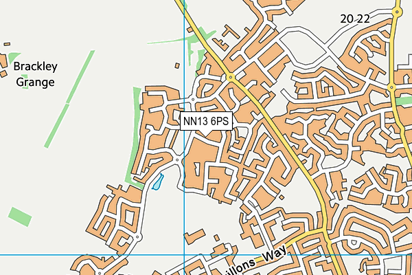 NN13 6PS map - OS VectorMap District (Ordnance Survey)