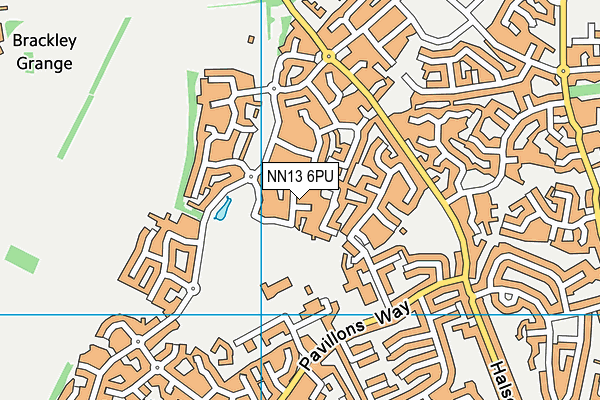 NN13 6PU map - OS VectorMap District (Ordnance Survey)