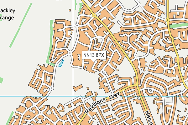 NN13 6PX map - OS VectorMap District (Ordnance Survey)