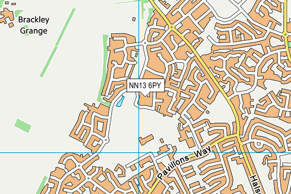 NN13 6PY map - OS VectorMap District (Ordnance Survey)