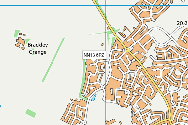 NN13 6PZ map - OS VectorMap District (Ordnance Survey)