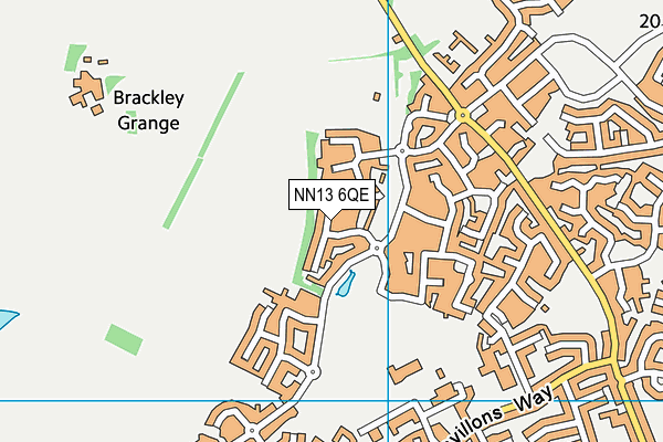 NN13 6QE map - OS VectorMap District (Ordnance Survey)