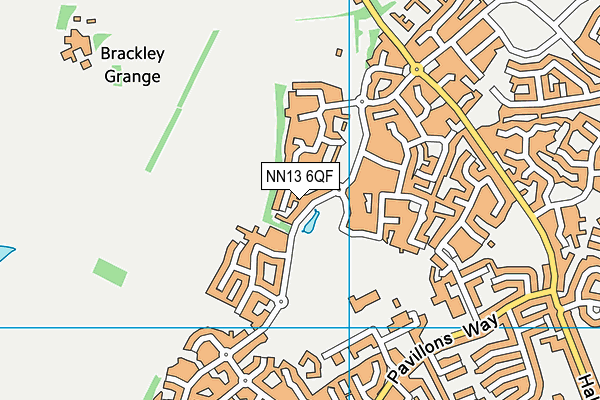 NN13 6QF map - OS VectorMap District (Ordnance Survey)