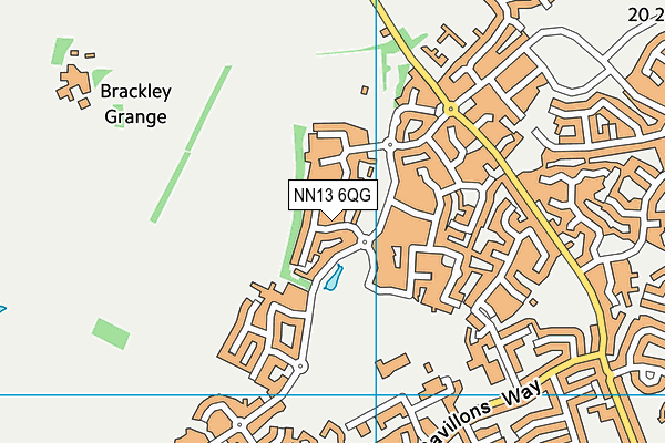 NN13 6QG map - OS VectorMap District (Ordnance Survey)
