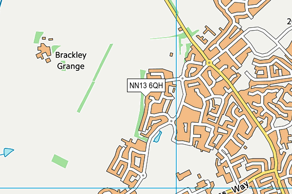 NN13 6QH map - OS VectorMap District (Ordnance Survey)