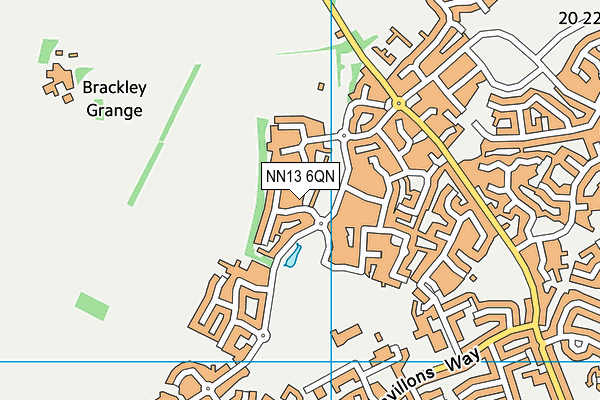NN13 6QN map - OS VectorMap District (Ordnance Survey)