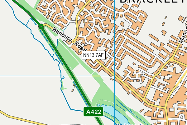 NN13 7AF map - OS VectorMap District (Ordnance Survey)