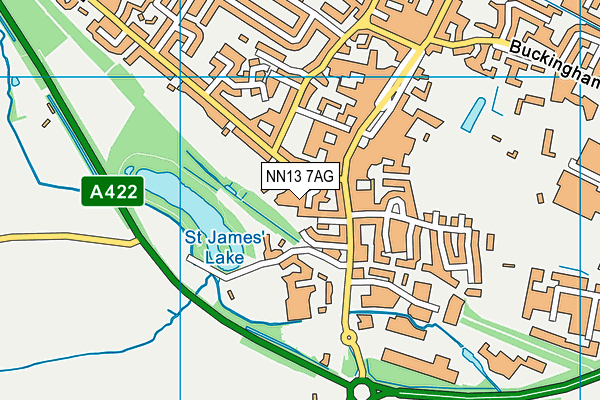 NN13 7AG map - OS VectorMap District (Ordnance Survey)