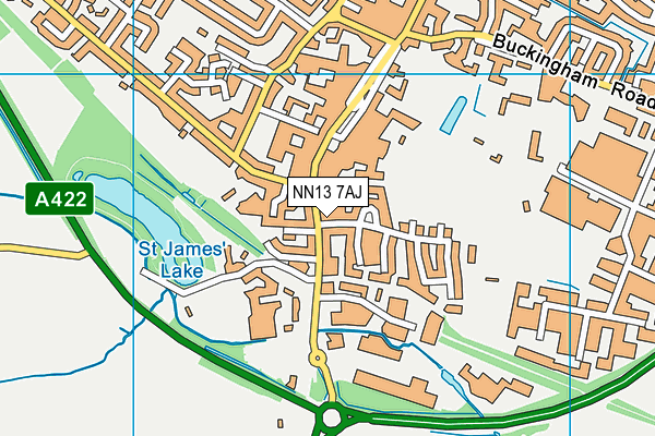 NN13 7AJ map - OS VectorMap District (Ordnance Survey)