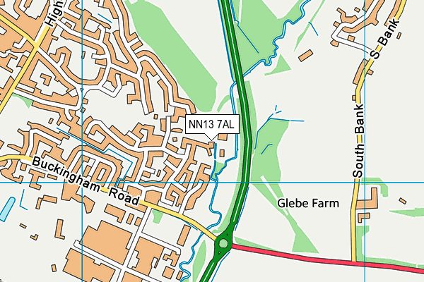 NN13 7AL map - OS VectorMap District (Ordnance Survey)