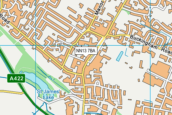NN13 7BA map - OS VectorMap District (Ordnance Survey)