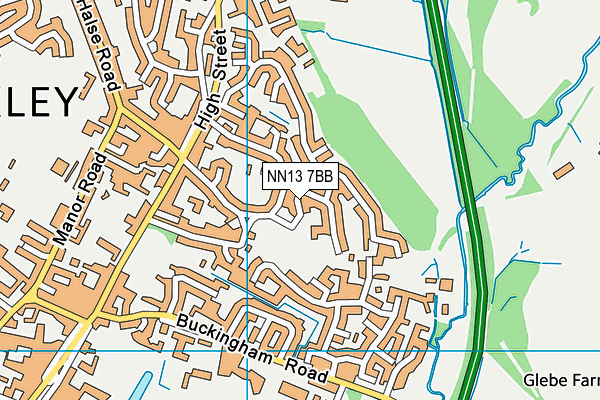 NN13 7BB map - OS VectorMap District (Ordnance Survey)