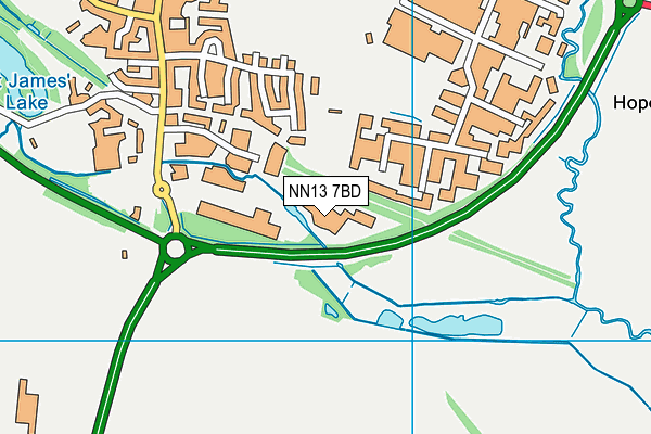 NN13 7BD map - OS VectorMap District (Ordnance Survey)