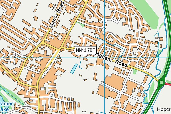 NN13 7BF map - OS VectorMap District (Ordnance Survey)