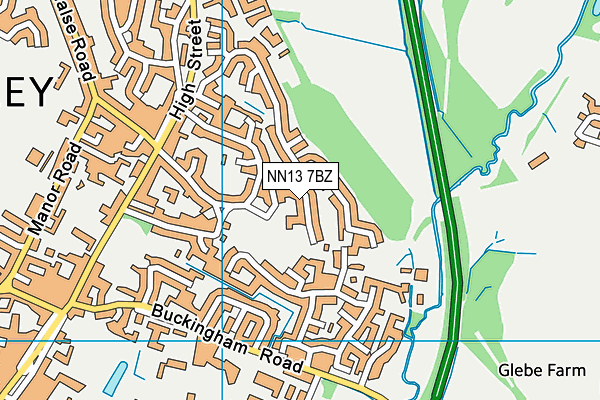 NN13 7BZ map - OS VectorMap District (Ordnance Survey)