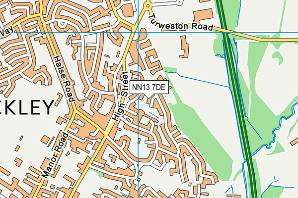 NN13 7DE map - OS VectorMap District (Ordnance Survey)
