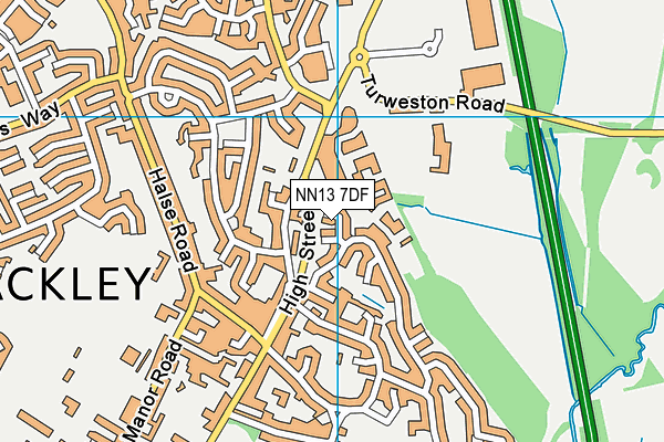 NN13 7DF map - OS VectorMap District (Ordnance Survey)