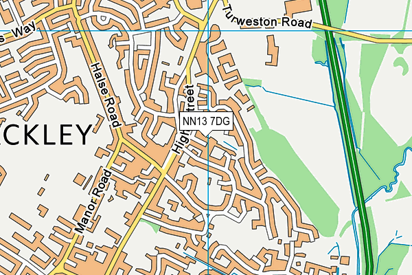 NN13 7DG map - OS VectorMap District (Ordnance Survey)