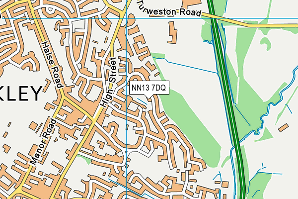 NN13 7DQ map - OS VectorMap District (Ordnance Survey)