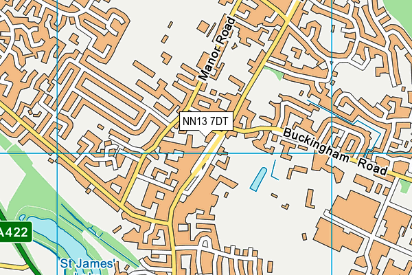 NN13 7DT map - OS VectorMap District (Ordnance Survey)