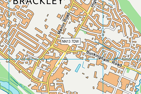 Magdalen College School (St John Site) map (NN13 7DW) - OS VectorMap District (Ordnance Survey)