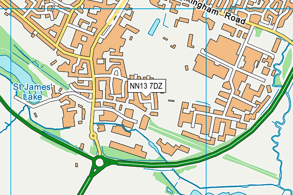 NN13 7DZ map - OS VectorMap District (Ordnance Survey)