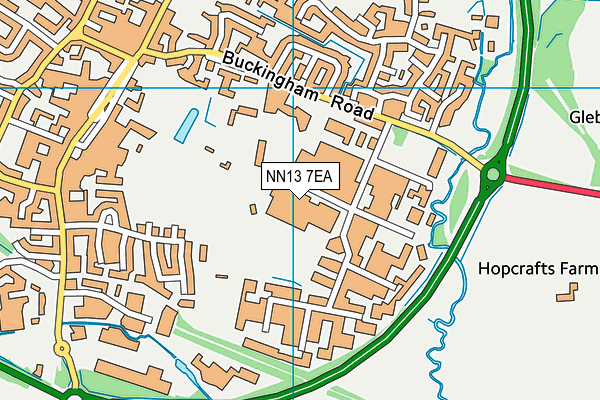 NN13 7EA map - OS VectorMap District (Ordnance Survey)