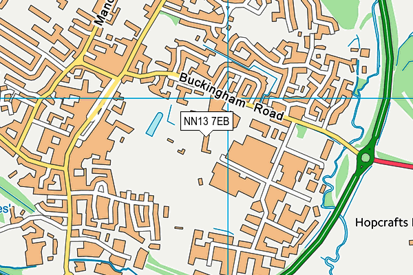 NN13 7EB map - OS VectorMap District (Ordnance Survey)