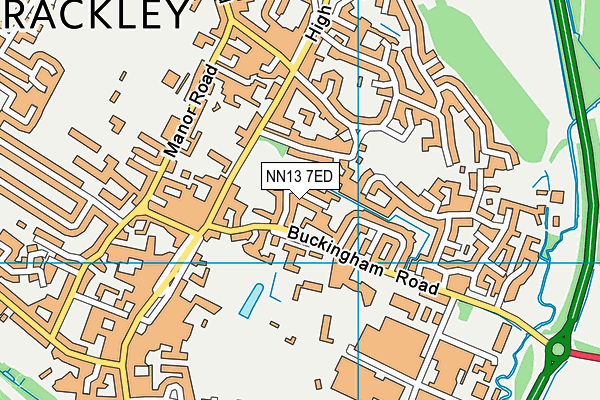 NN13 7ED map - OS VectorMap District (Ordnance Survey)
