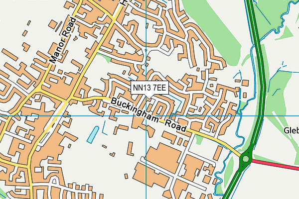 NN13 7EE map - OS VectorMap District (Ordnance Survey)