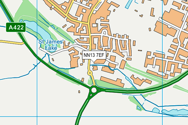 NN13 7EF map - OS VectorMap District (Ordnance Survey)
