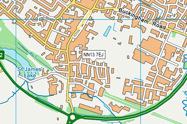 St James's Park map (NN13 7EJ) - OS VectorMap District (Ordnance Survey)