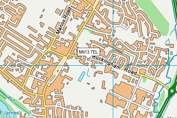 NN13 7EL map - OS VectorMap District (Ordnance Survey)