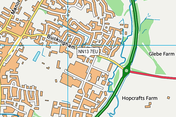 NN13 7EU map - OS VectorMap District (Ordnance Survey)