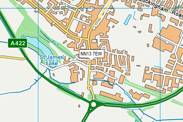 NN13 7EW map - OS VectorMap District (Ordnance Survey)