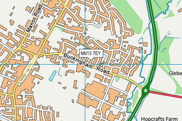 NN13 7EY map - OS VectorMap District (Ordnance Survey)