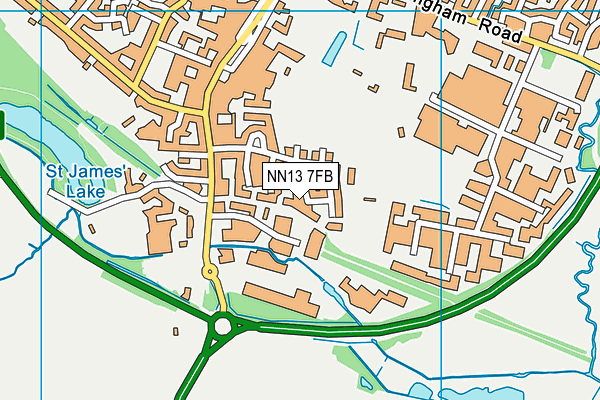 NN13 7FB map - OS VectorMap District (Ordnance Survey)
