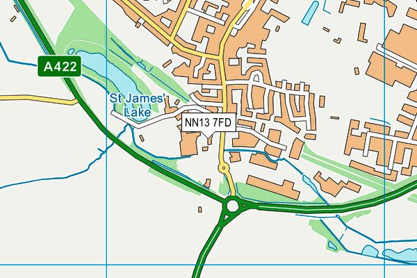 NN13 7FD map - OS VectorMap District (Ordnance Survey)