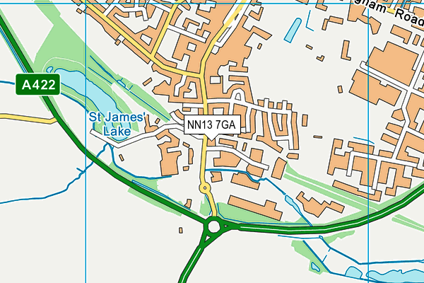 NN13 7GA map - OS VectorMap District (Ordnance Survey)