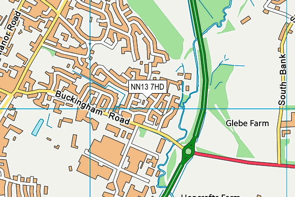 NN13 7HD map - OS VectorMap District (Ordnance Survey)